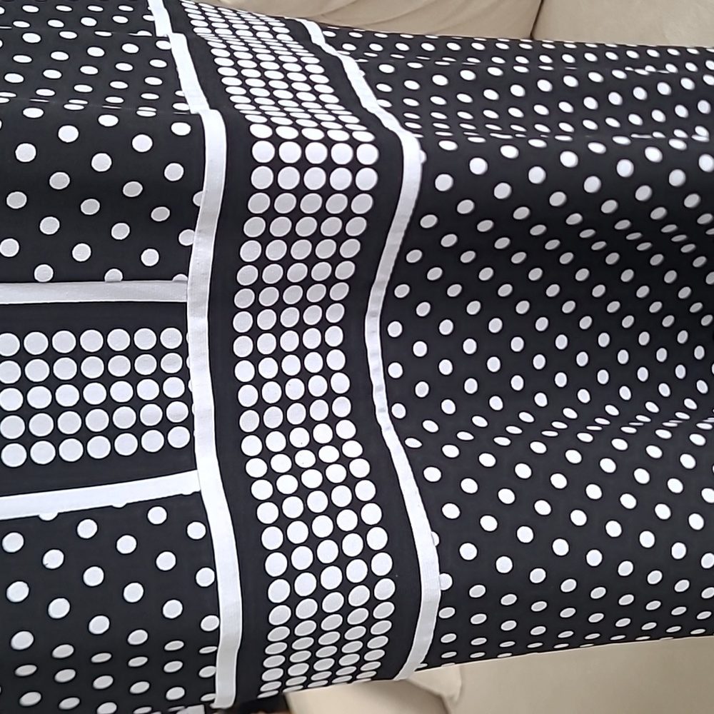 Micheal Kors polka dots black & white midi dress 2X - Picture 7 of 8